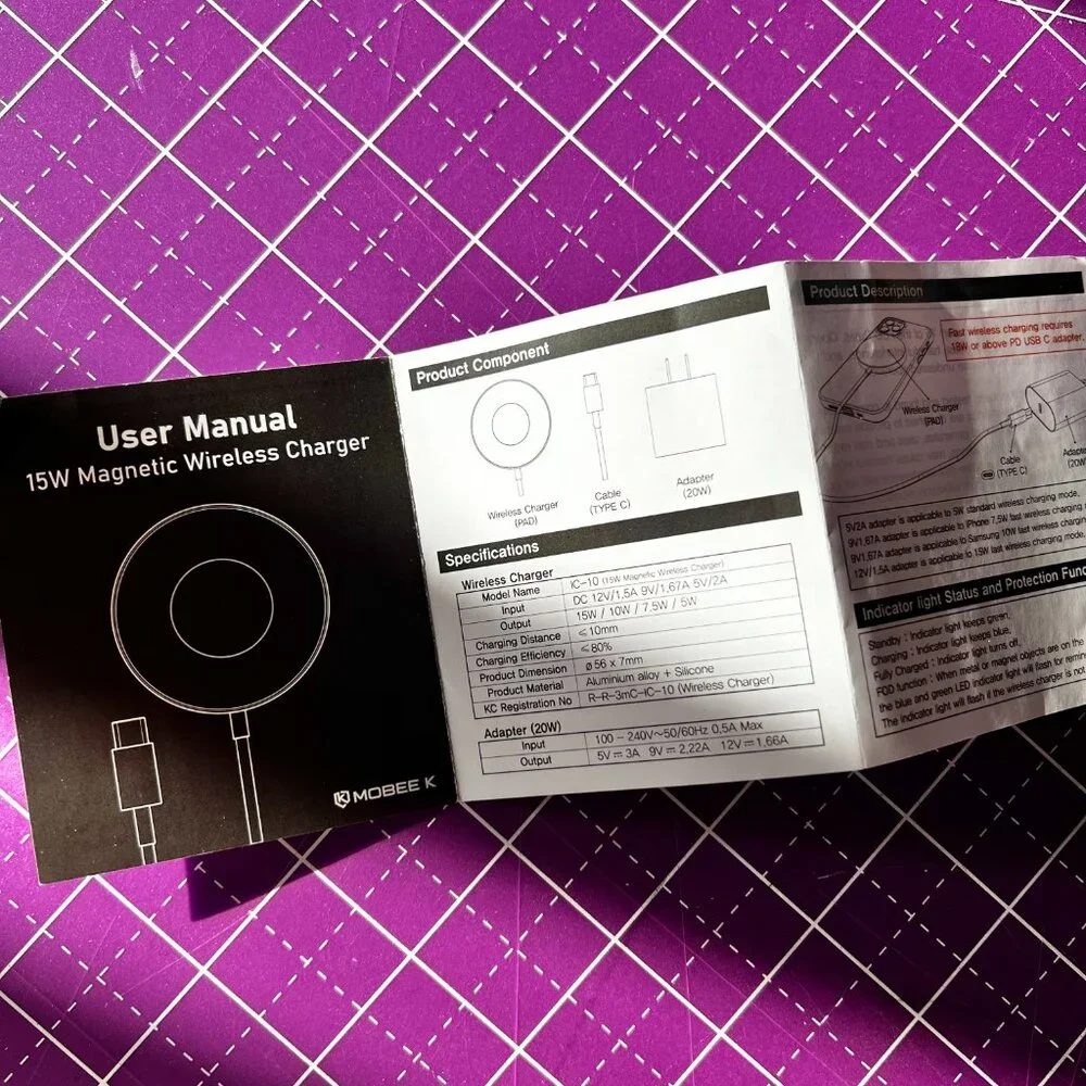 Magnetic Wireless Charger Pad & Charger BLOCK NWT